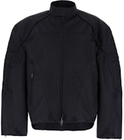 Balenciaga High-Neck Solid Black Zipper Jacket 790734TKQ031000 Balenciaga High-Neck Solid Black Zipper Jacket 790734TKQ031000