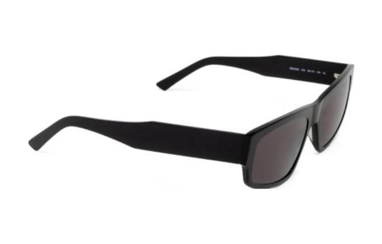 Balenciaga  Irregular Acetate Black Sunglasses with Side Logo. BB0305S006