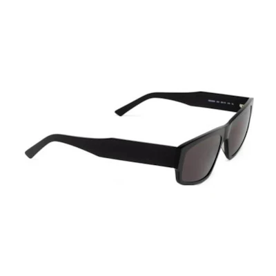 Balenciaga Irregular Acetate Black Sunglasses with Side Logo. BB0305S006