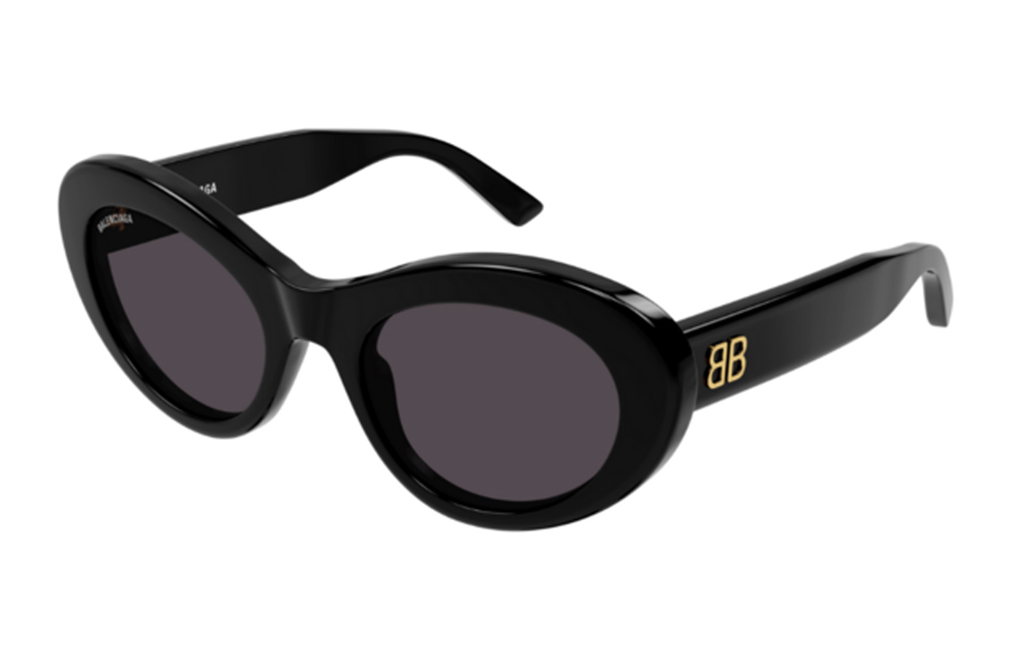 Balenciaga  Irregular Acetate Sunglasses with Side Logo in Black. BB0294SK001
