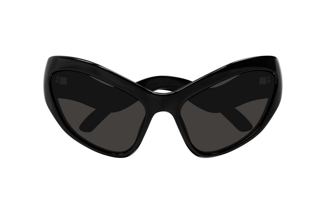 Balenciaga  Irregular Black Sunglasses with Lettered Temples. BB0319S001 圖 3
