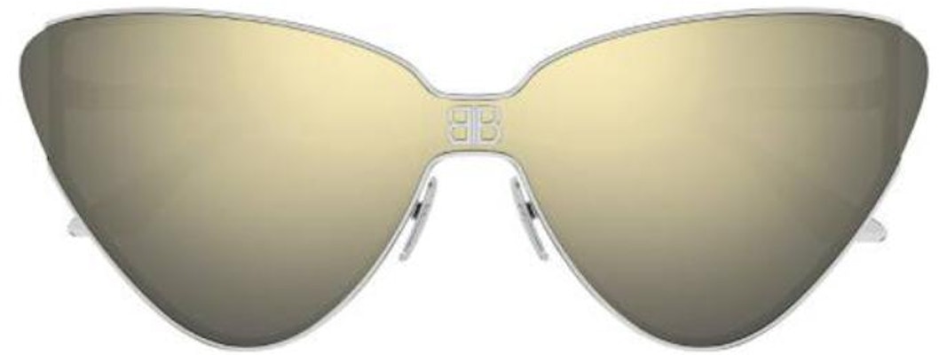 バレンシアガ イレギュラー ロゴ シールド サングラス シルバー アセテート フレーム BB0191S005 Lookbook バレンシアガ イレギュラー ロゴ シールド サングラス シルバー アセテート フレーム BB0191S005