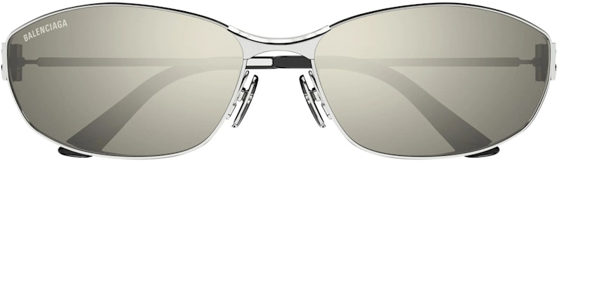 巴黎世家 銀色切割Logo金屬框不規則形墨鏡 BB0336S006 Lookbook 巴黎世家 銀色切割Logo金屬框不規則形墨鏡 BB0336S006