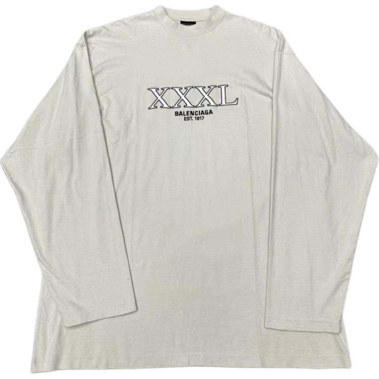 Balenciaga  Letter Print Crewneck Long Sleeve Regular Fit T-Shirt. 720250TNVD89784