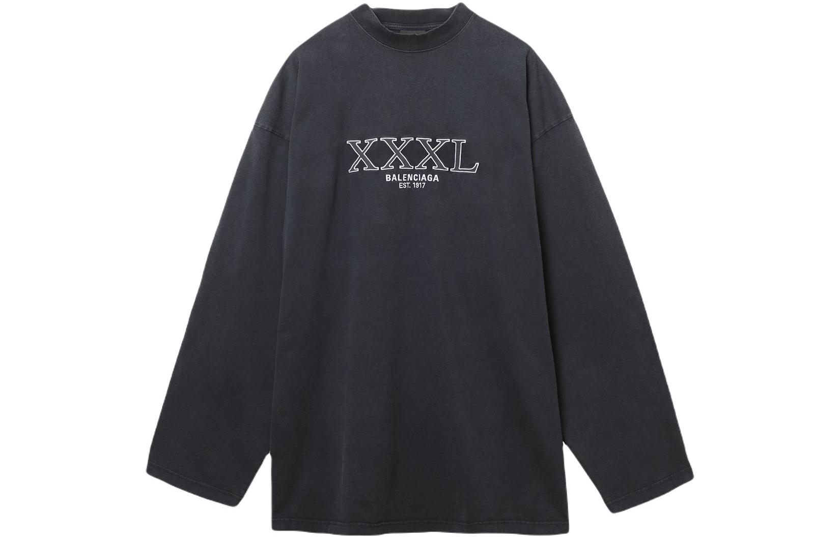 Balenciaga  Letter Print Crewneck Long Sleeve Regular Fit T-Shirt. 720250TNVD89784 圖 2