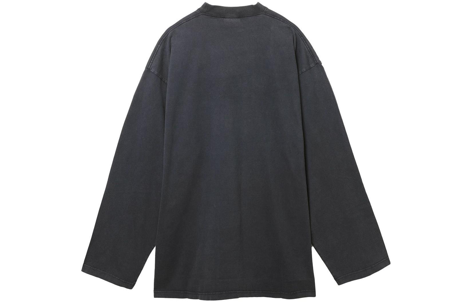 Balenciaga  Letter Print Crewneck Long Sleeve Regular Fit T-Shirt. 720250TNVD89784 圖 3