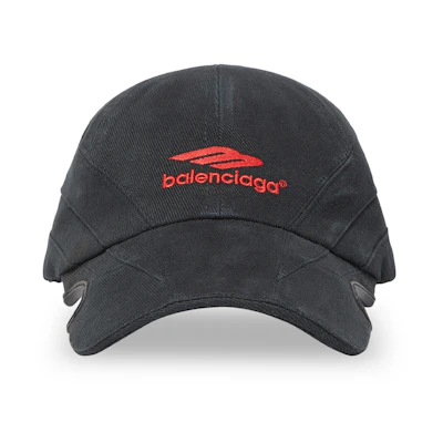 Balenciaga Logo Cotton Cap Black 719285410B21000