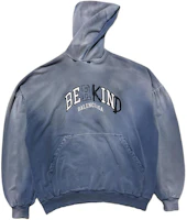 Balenciaga Logo Gradient Washed Vintage Hoodie Regular Fit Blue 761458TPVD64313 Balenciaga Logo Gradient Washed Vintage Hoodie Regular Fit Blue 761458TPVD64313