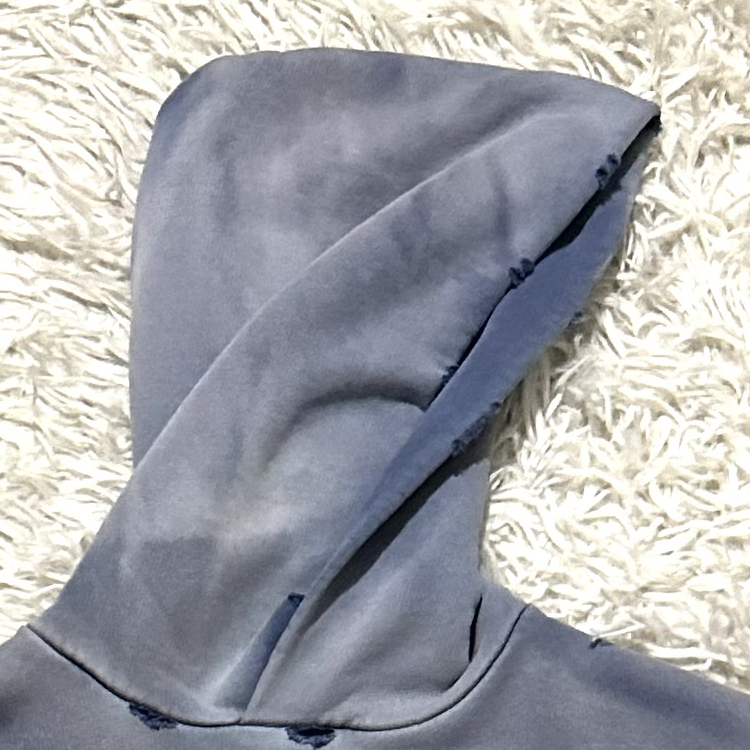 Balenciaga  Logo Gradient Washed Vintage Hoodie Regular Fit Blue 761458TPVD64313 圖 4