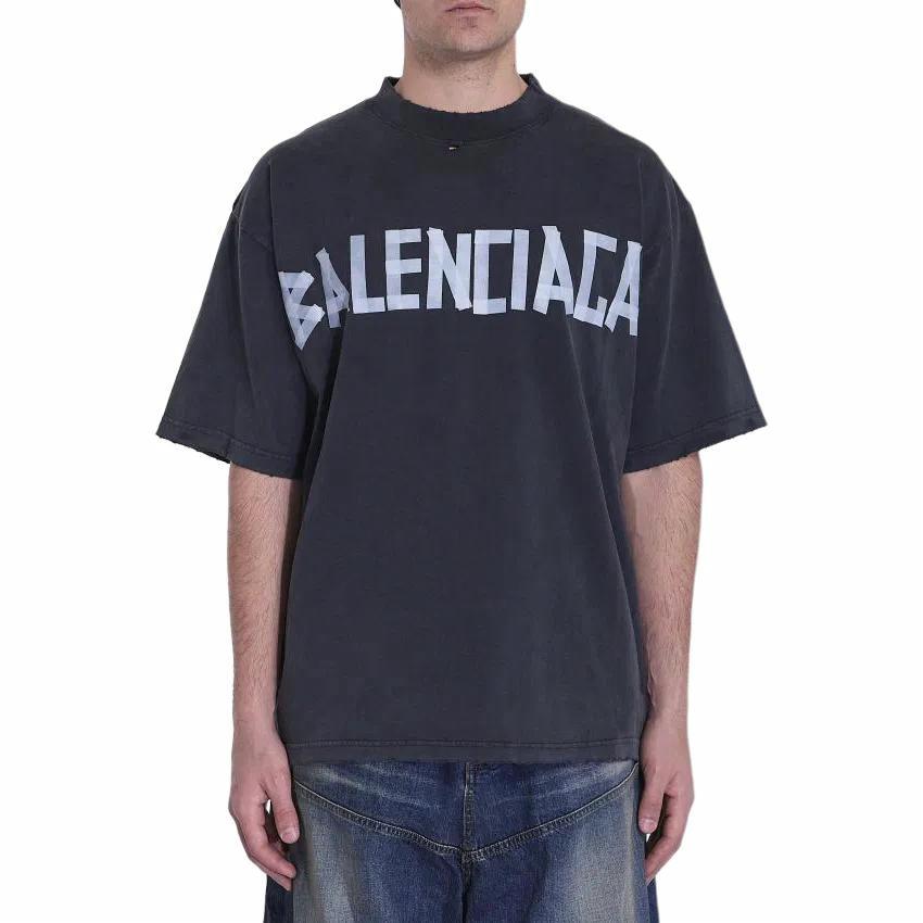 Balenciaga  Logo Oversized Black T-Shirt. 764235TRVK11041 圖 4