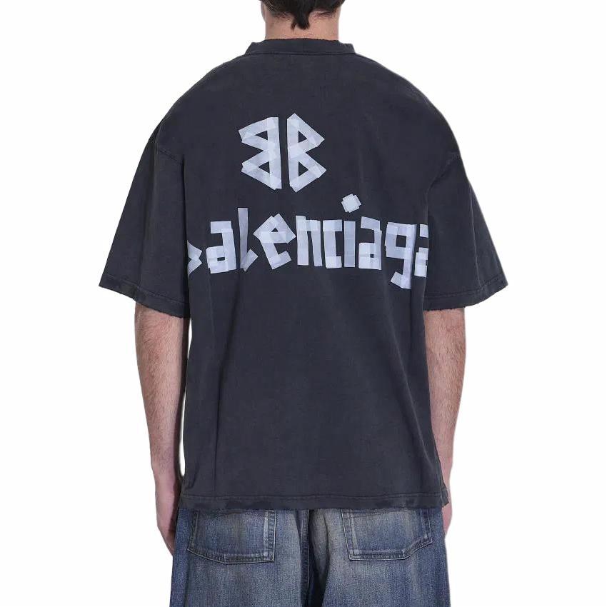 Balenciaga  Logo Oversized Black T-Shirt. 764235TRVK11041 圖 5