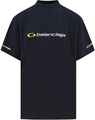 Balenciaga Kaos Longgar Logo Print Half-Turtleneck Hitam 831305TSVD21569 Order Balenciaga Kaos Longgar Logo Print Half-Turtleneck Hitam 831305TSVD21569