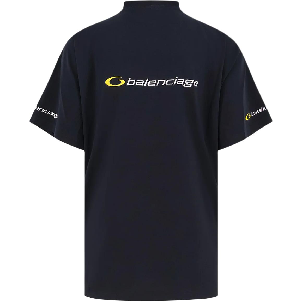 Balenciaga  Logo Print Half-Turtleneck Loose T-Shirt Black 831305TSVD21569 圖 3