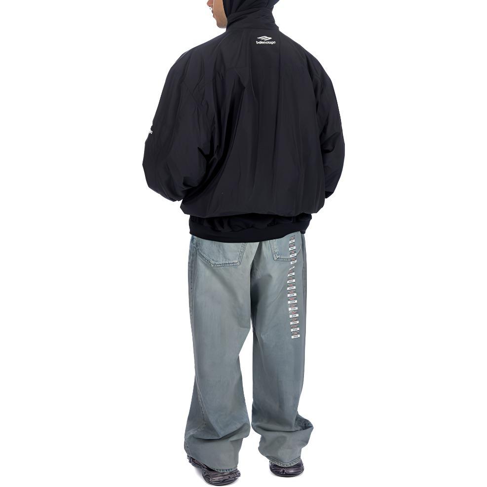 Balenciaga  Logo Zip-Up Long Sleeve Jacket Loose Fit Black 773043TNQ251000 圖 6