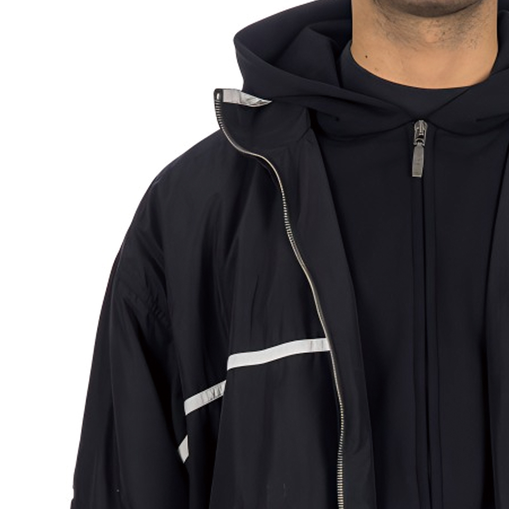 Balenciaga  Logo Zip-Up Long Sleeve Jacket Loose Fit Black 773043TNQ251000 圖 8