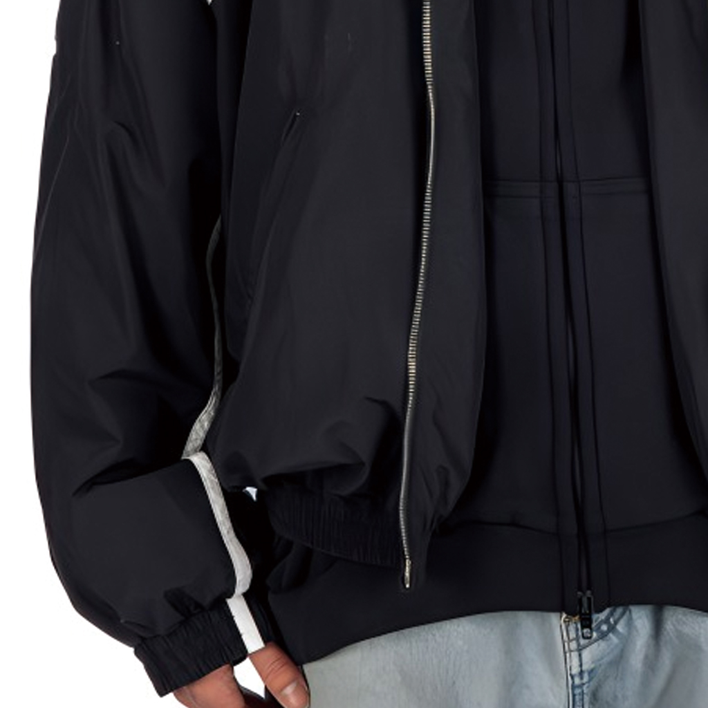 Balenciaga  Logo Zip-Up Long Sleeve Jacket Loose Fit Black 773043TNQ251000 圖 9