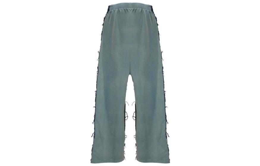 Lookbook バレンシアガ ルーズフィット ワイドレッグ ジッパーパンツ ブルー カジュアルズボン 738751TOW554702