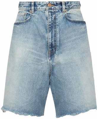 Balenciaga 中腰藍色做舊牛仔短褲 常規版型。 697835TDW143341 Buy Balenciaga 中腰藍色做舊牛仔短褲 常規版型。 697835TDW143341