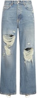 Balenciaga Mid-Waist Distressed Button Straight Jeans Blue. 745151THW254245 Balenciaga Mid-Waist Distressed Button Straight Jeans Blue. 745151THW254245