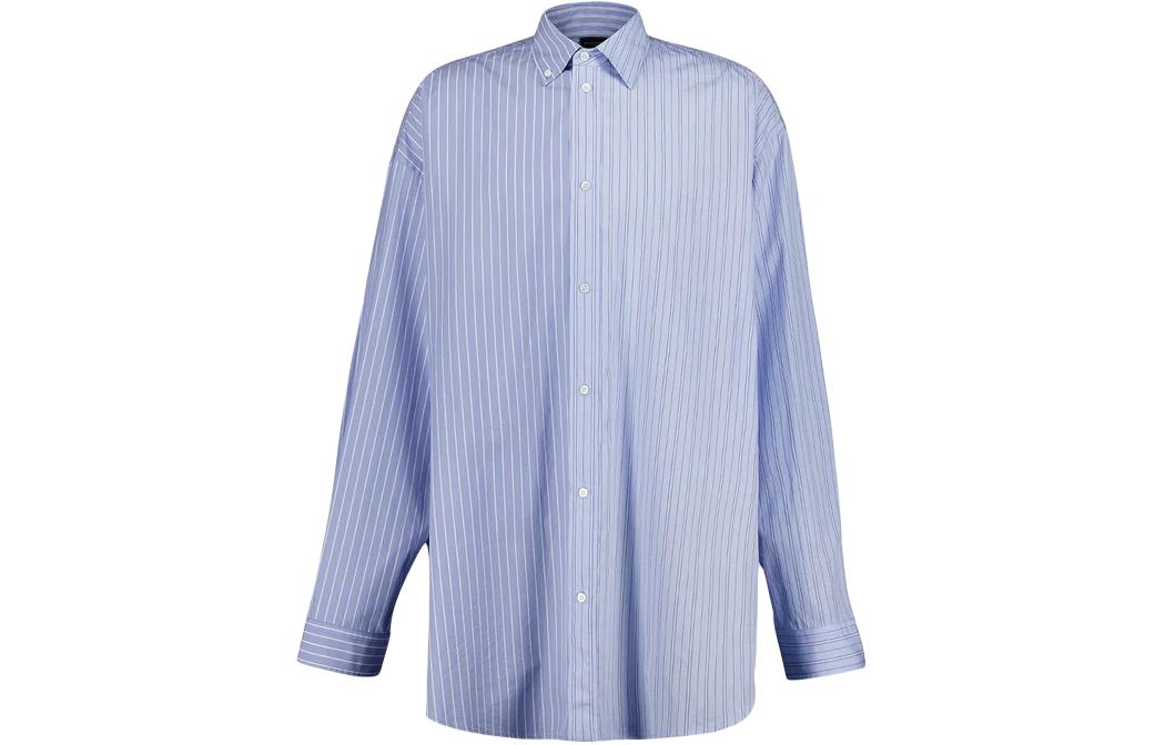 Balenciaga  Multicolor Striped Oversized Long Sleeve Shirt 790876TQM163965