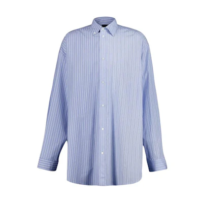 Balenciaga Multicolor Striped Oversized Long Sleeve Shirt 790876TQM163965
