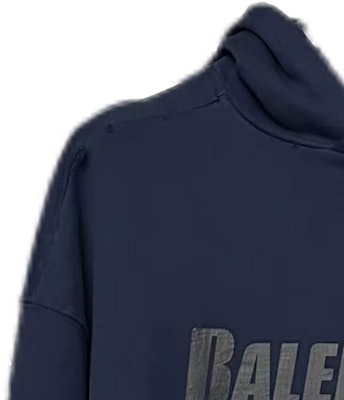 巴黎世家海军蓝宽松字母印花连帽衫 729361TNVL24450 Shop 巴黎世家海军蓝宽松字母印花连帽衫 729361TNVL24450