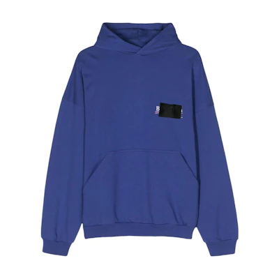 Balenciaga Navy Blue Oversized Hoodie Pullover Sweatshirt 739024UTNVG24019