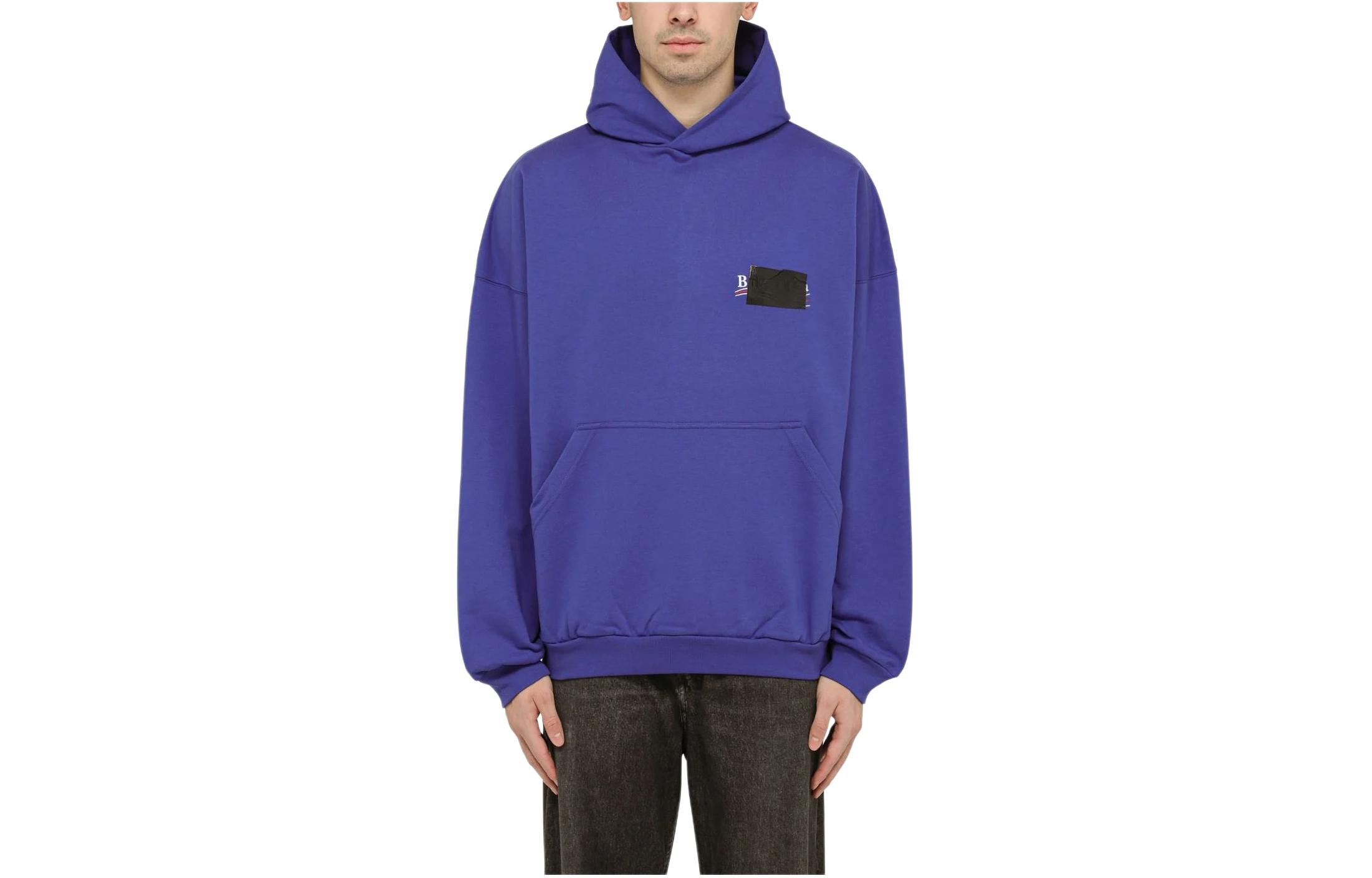 Order 巴黎世家海军蓝宽松连帽套头衫卫衣 739024UTNVG24019