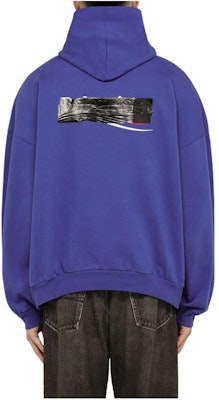 巴黎世家海军蓝宽松连帽套头衫卫衣 739024UTNVG24019 Lookbook 巴黎世家海军蓝宽松连帽套头衫卫衣 739024UTNVG24019