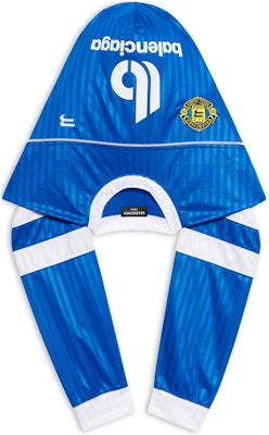 巴黎世家户外蓝白条纹防晒连帽披肩 681868TLV284701 Buy 巴黎世家户外蓝白条纹防晒连帽披肩 681868TLV284701