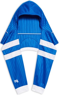 巴黎世家户外蓝白条纹防晒连帽披肩 681868TLV284701 Lookbook 巴黎世家户外蓝白条纹防晒连帽披肩 681868TLV284701