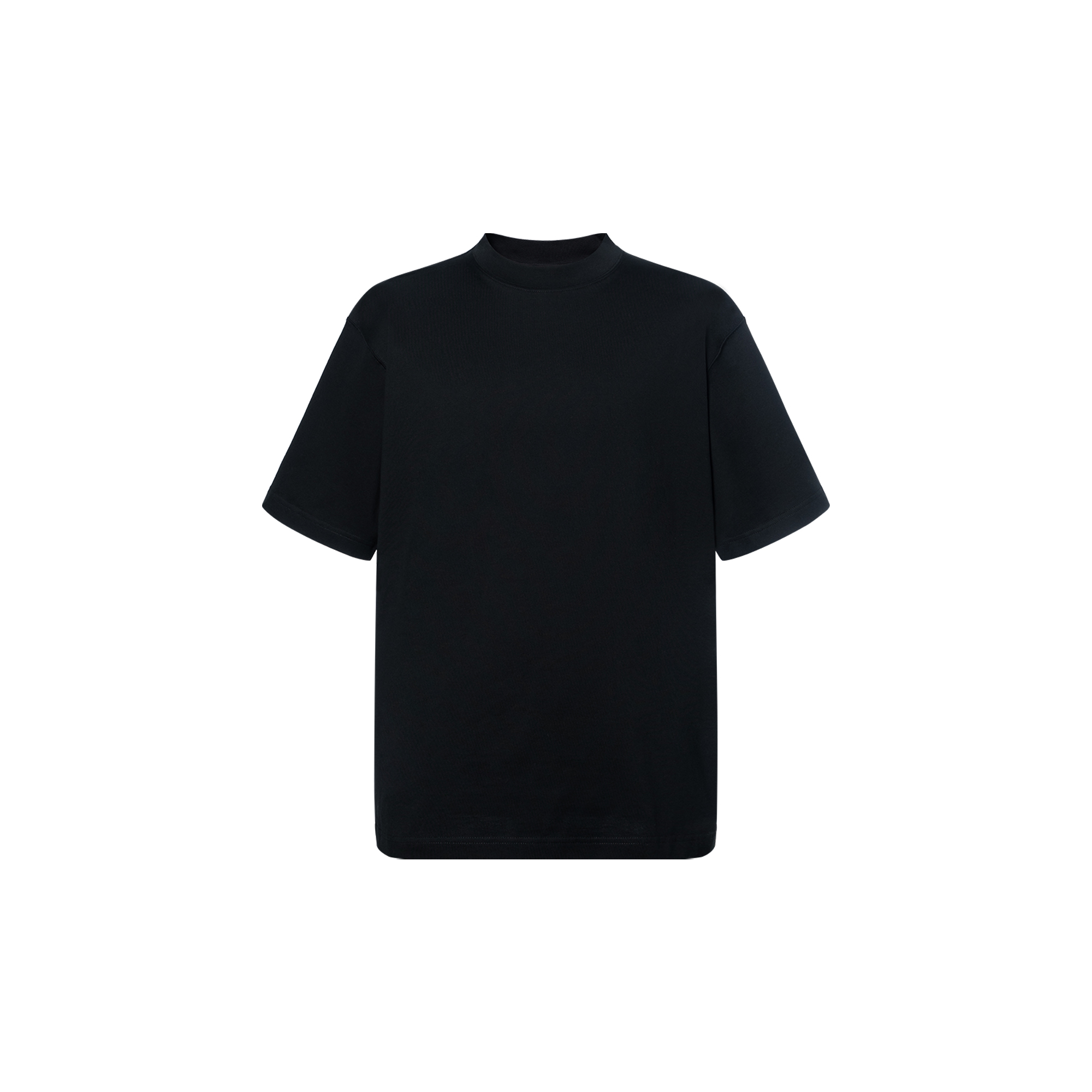 Buy Balenciaga  Oversized Black Crewneck Plain T-Shirt Regular Fit 773286TPVO71000