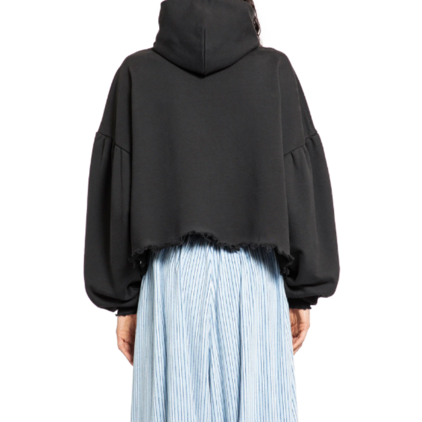 Details for Balenciaga 寶麗嘉黑色寬版連帽衫帶標誌設計。 783397TQVS91083