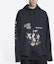 Shop Balenciaga Oversized Black Hoodie with Reverse Letter Print. 698156TMVD11000