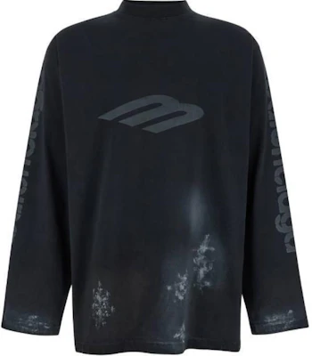 Balenciaga 寬鬆黑色拼色標誌連帽衫/衛衣 790365TQVU41083 Buy Balenciaga 寬鬆黑色拼色標誌連帽衫/衛衣 790365TQVU41083