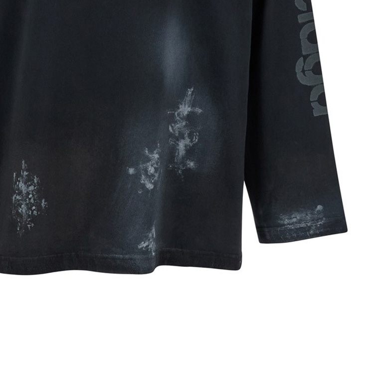 Sizing Balenciaga 寬鬆黑色拼色標誌連帽衫/衛衣 790365TQVU41083