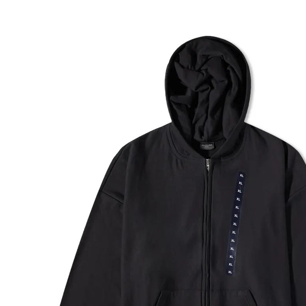 Balenciaga  Oversized Black Zip-Up Hoodie. 720424TNVE61000 圖 6
