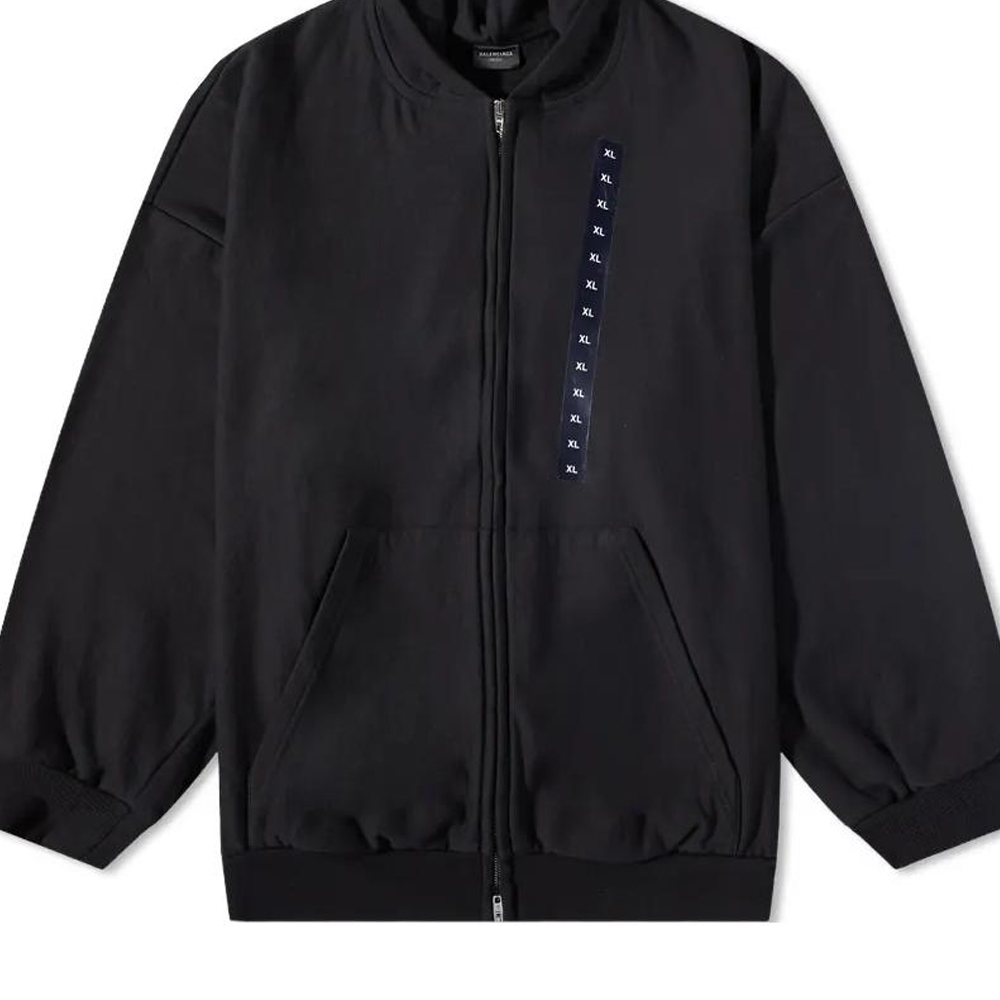 Balenciaga  Oversized Black Zip-Up Hoodie. 720424TNVE61000 圖 7