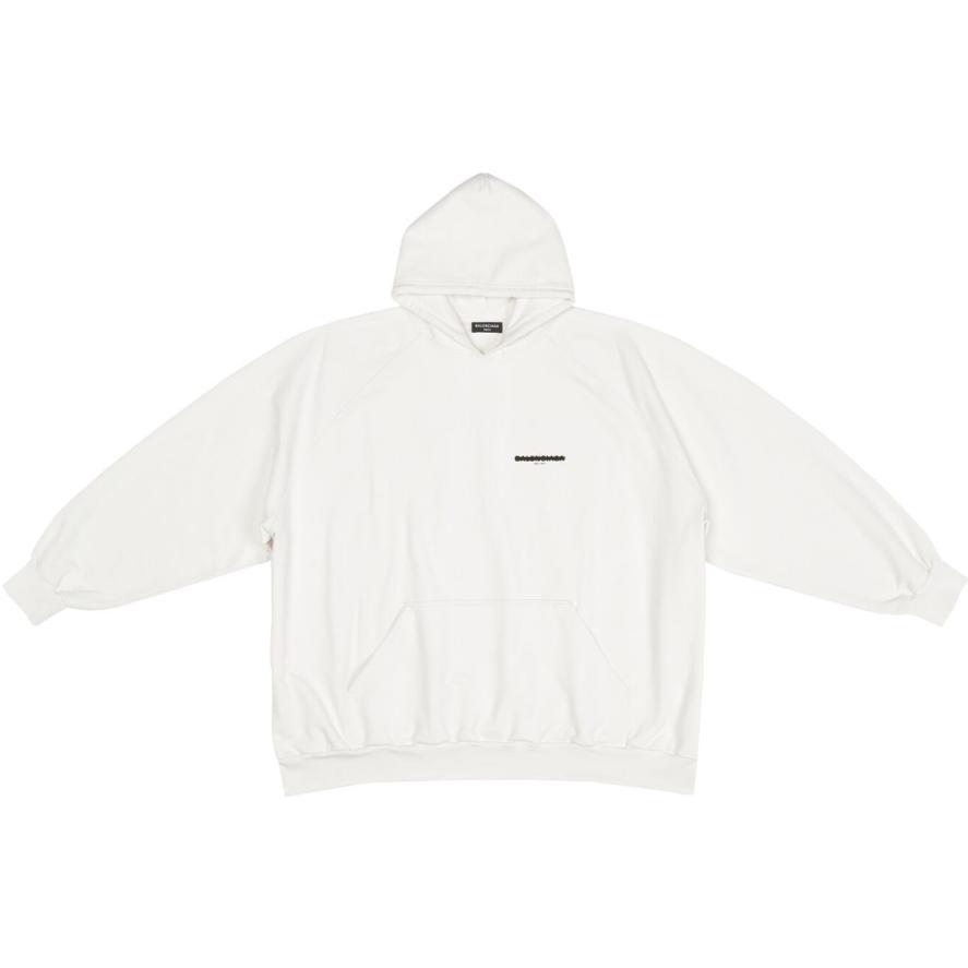 Balenciaga  Oversized Cream Hoodie with Strike-through Logo Design. 697879TMVH29800 圖 2