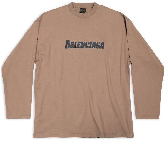 balenciaga-oversized-letter-print-long-sleeve-t-shirt-khaki-ss-23-681046-tnvl-17761