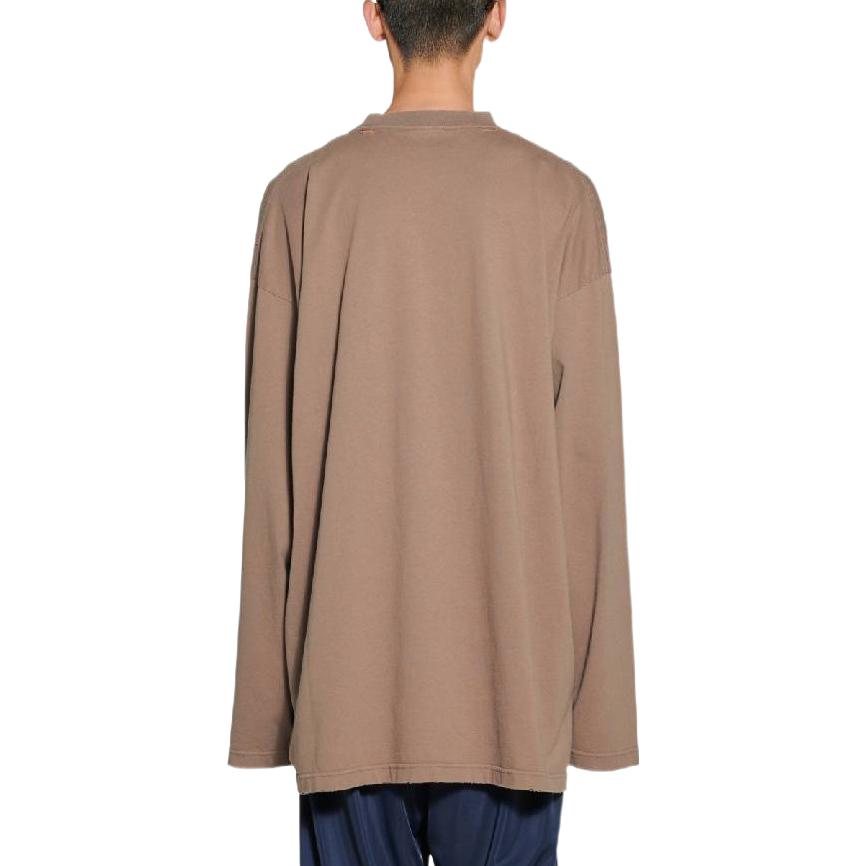 Purchase 巴黎世家 寬鬆字母印花長袖T恤 卡其色 SS23 681046TNVL17761