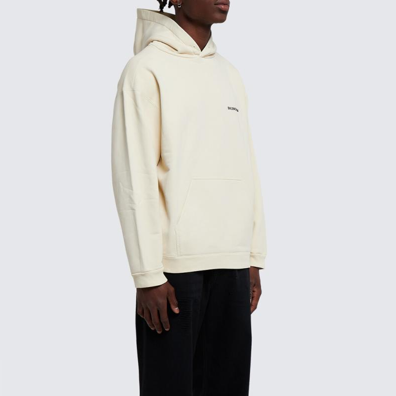 Purchase Balenciaga  Oversized Pullover Hoodie White with Zippered Pockets 600583TMVF5-9069
