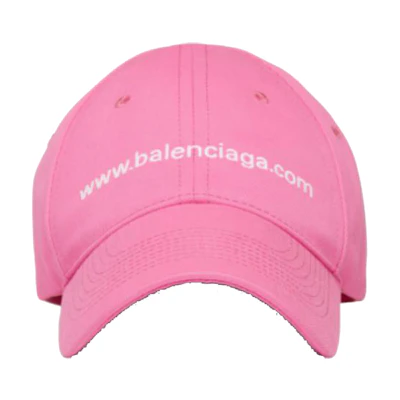 Balenciaga Pink Polyester Tech Twill Baseball Cap. 7507144b5b35677