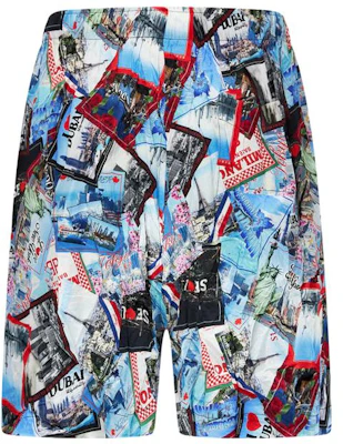 Balenciaga Postcard Print Casual Shorts Multicolor. 672410TML058470 Buy Balenciaga Postcard Print Casual Shorts Multicolor. 672410TML058470