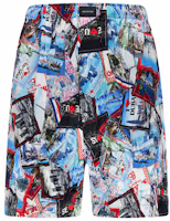 Lookbook Balenciaga Postcard Print Casual Shorts Multicolor. 672410TML058470