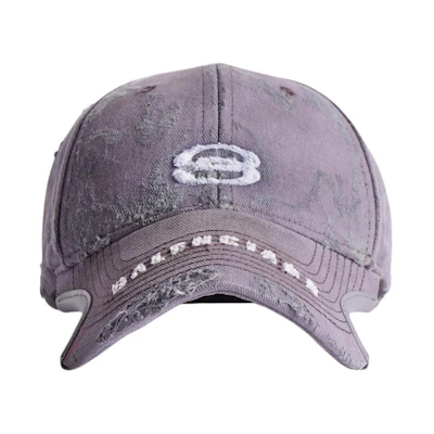 Balenciaga Purple Cotton Logo Embroidered Cap. 766864410B25071
