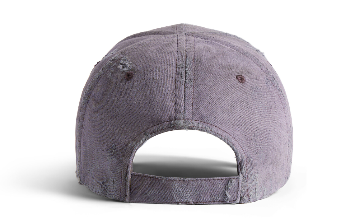 Shop Balenciaga  Purple Cotton Logo Embroidered Cap. 766864410B25071