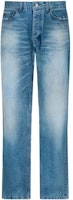 Balenciaga Regular Fit Blue Distressed Straight-Leg Jeans. 675221TCW034066 Balenciaga Regular Fit Blue Distressed Straight-Leg Jeans. 675221TCW034066
