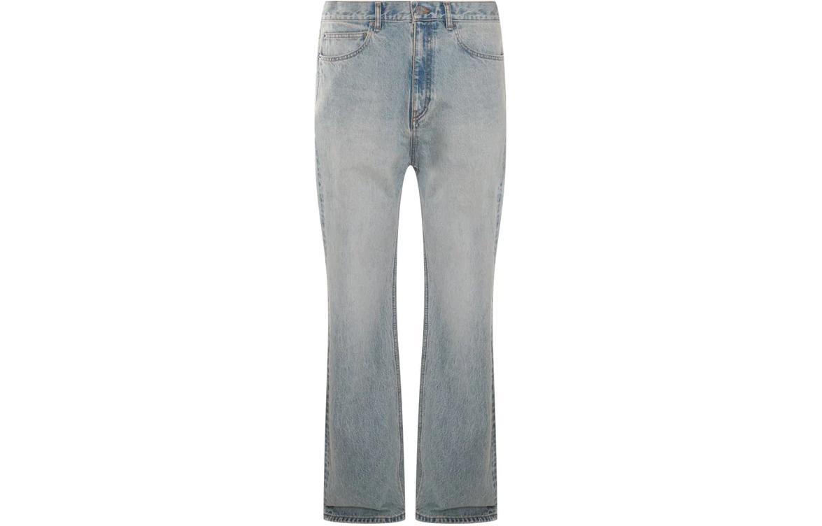 Order Balenciaga Celana Jeans Regular Fit Zipper Closure Warna Light Indigo. 773760TJW794076