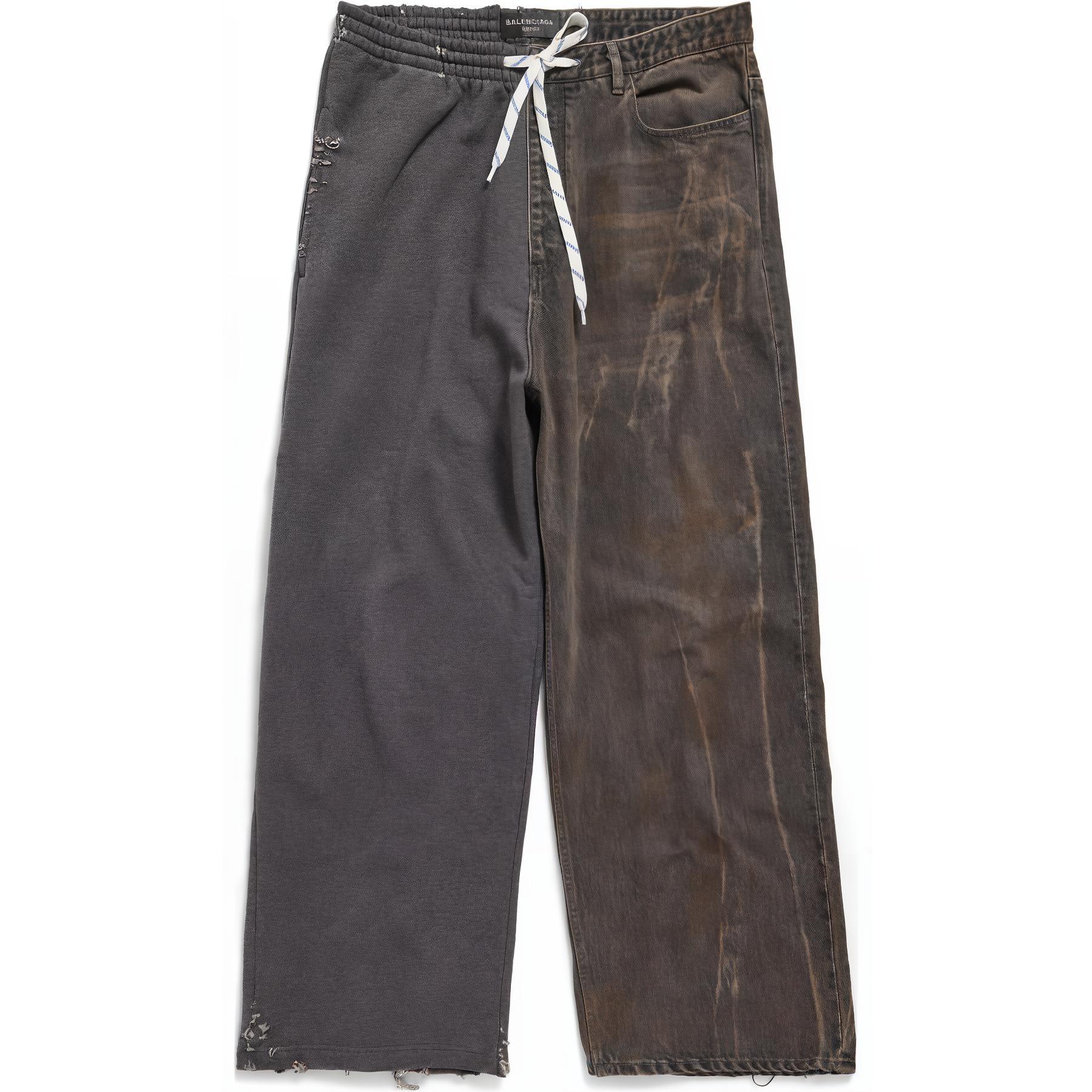 Balenciaga  Relaxed Fit Drawstring Fly Casual Pants in Dark Brown. 786646TBP475964